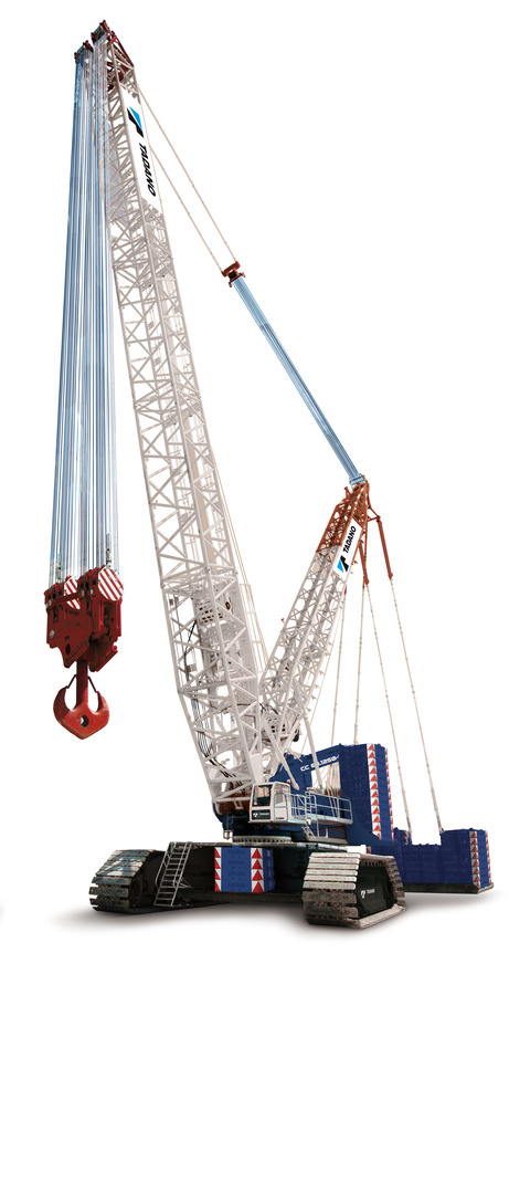 Grue sur chenilles à mât treillis CC 68-1250-1 - Tadano Maroc Afrique - VEMAT GROUP Senegal Mauritanie Nigeria Tchad Tunisie