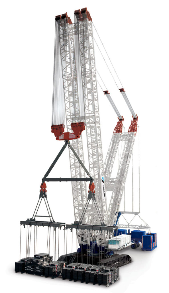 Grue sur chenilles à mât treillis CC 88-3200-1 TWIN - Tadano Maroc Afrique - VEMAT GROUP Senegal Mauritanie Nigeria Tchad Tunisie