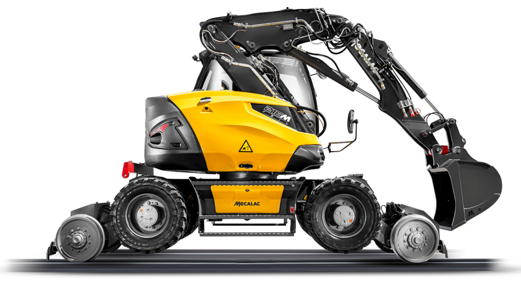 Pelle Rail-Route 216MRail - Mecalac 18 Maroc Afrique - VEMAT GROUP Senegal Mauritanie Nigeria Tchad Tunisie