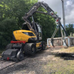 Pelle Rail-Route 216MRail - Mecalac 50 Maroc Afrique - VEMAT GROUP Senegal Mauritanie Nigeria Tchad Tunisie