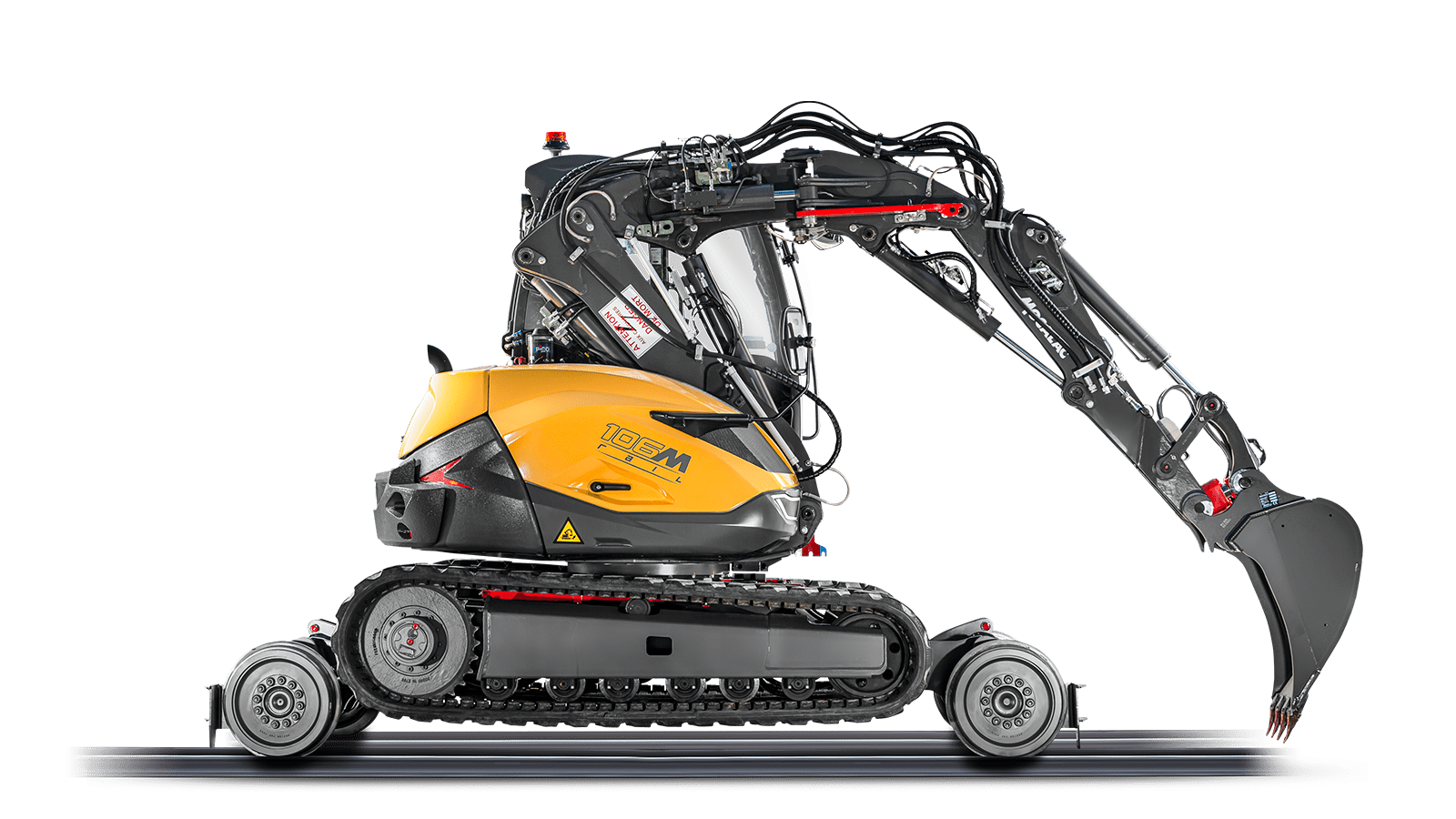 Pelles Rail-Route 106MRail - Mecalac Maroc Afrique - VEMAT GROUP Senegal Mauritanie Nigeria Tchad Tunisie